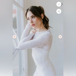 PAMPAS SHEER PEARL BODYCON DRESS